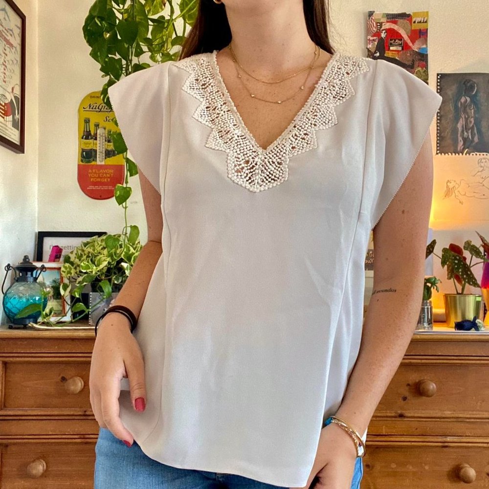 Rebecca Taylor Flutter Sleeve Blouse